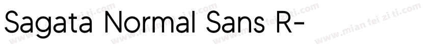 Sagata Normal Sans R字体转换